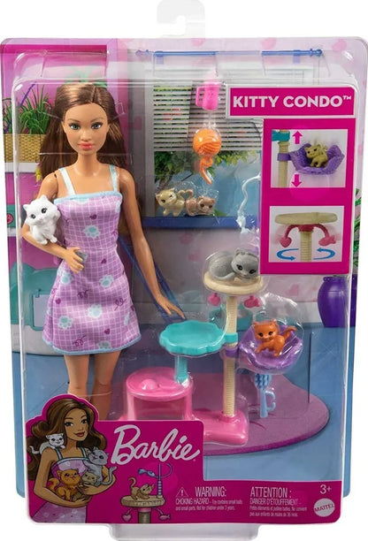 Muñeca Barbie Kitty Condo Cuidado De Gatitos Hhb70 Mattel