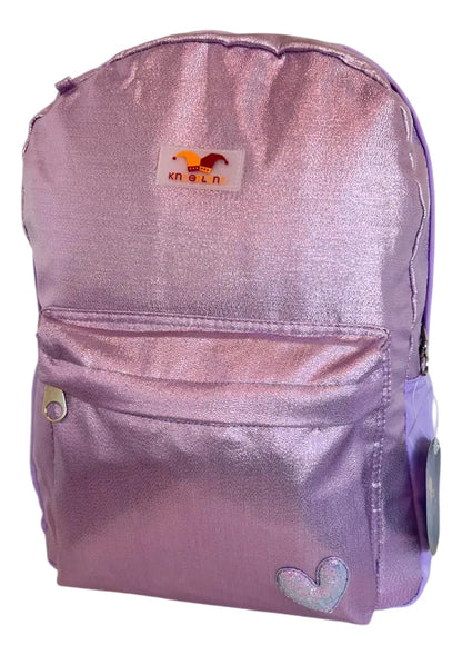 Mochila Espalda Escolar 18p Brillosa Sl1907l Kinderland Violeta