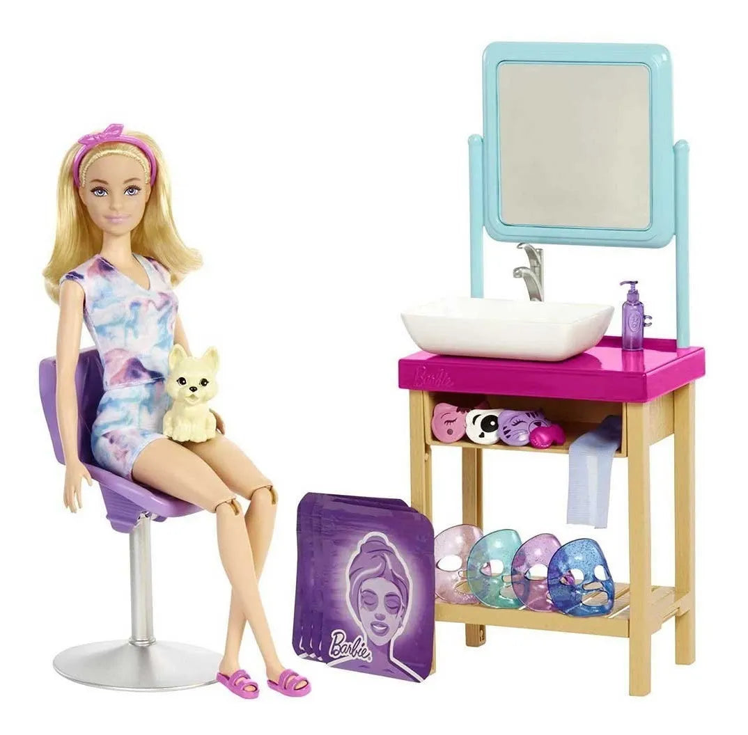 Muñeca Barbie Día De Spa Con Mascarillas Hcm82 Mattel