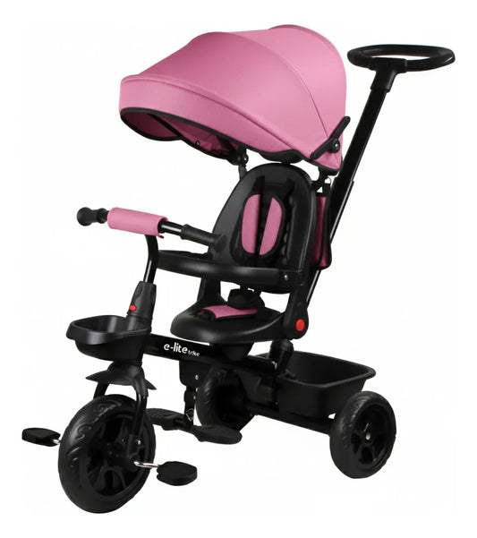Triciclo E-lite Trike Con Capota Jy-t07b Rosa Rosa