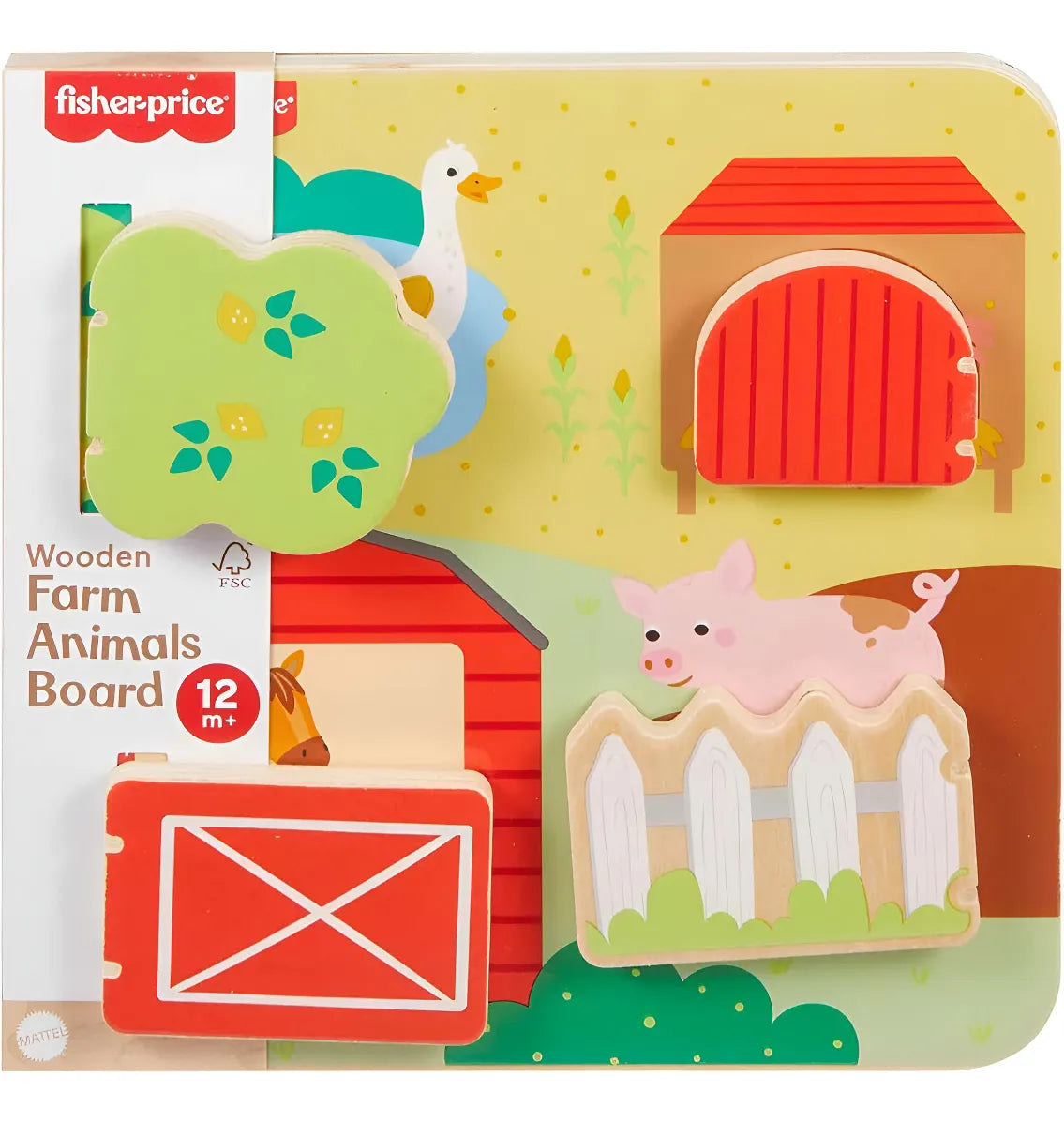 Fisher-price Tablero Animalitos De Madera Jcy33
