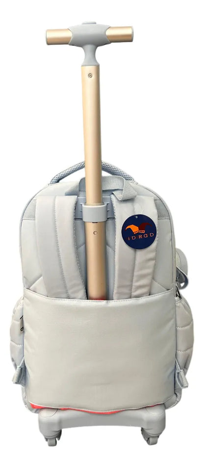 Mochila Carrito Escolar 18 Pulgadas Sl2501c Kinderland Celeste