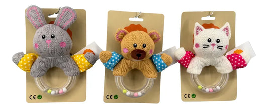 Sonajero Animalitos Tejido 13cm T21192 Getco