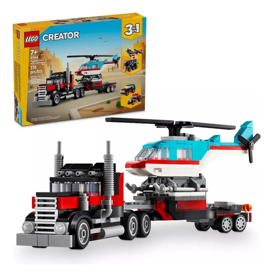 Lego Creator Flatbed Truck With Helicopter 31146 270 Flatbed Truck With Helicopter