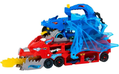 Hot Wheels Dragón Transportador Ataque Doble Jbm72 Mattel Varios