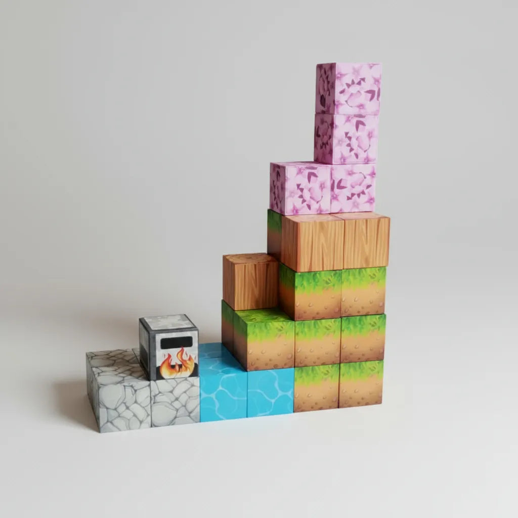 Bloques Magnéticos Cubos Steam Minecraft Shine 3016407 32 Pzs