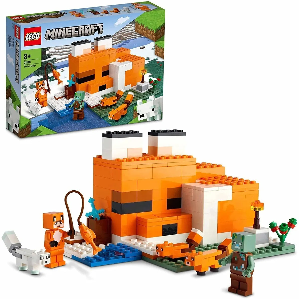 Lego Minecraft El Refugio-zorro 21178