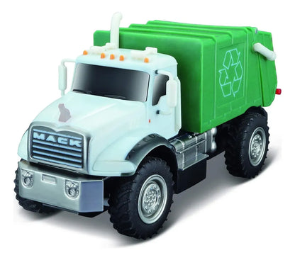 Maisto Camion Basura Mack Radio Control Blanco/verde 82182