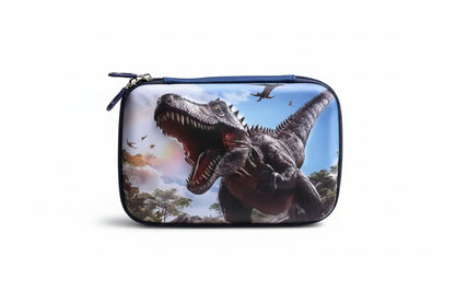 Cartuchera Escolar 3d Dinosaurio 1 Piso Kl1272 Shine Negro
