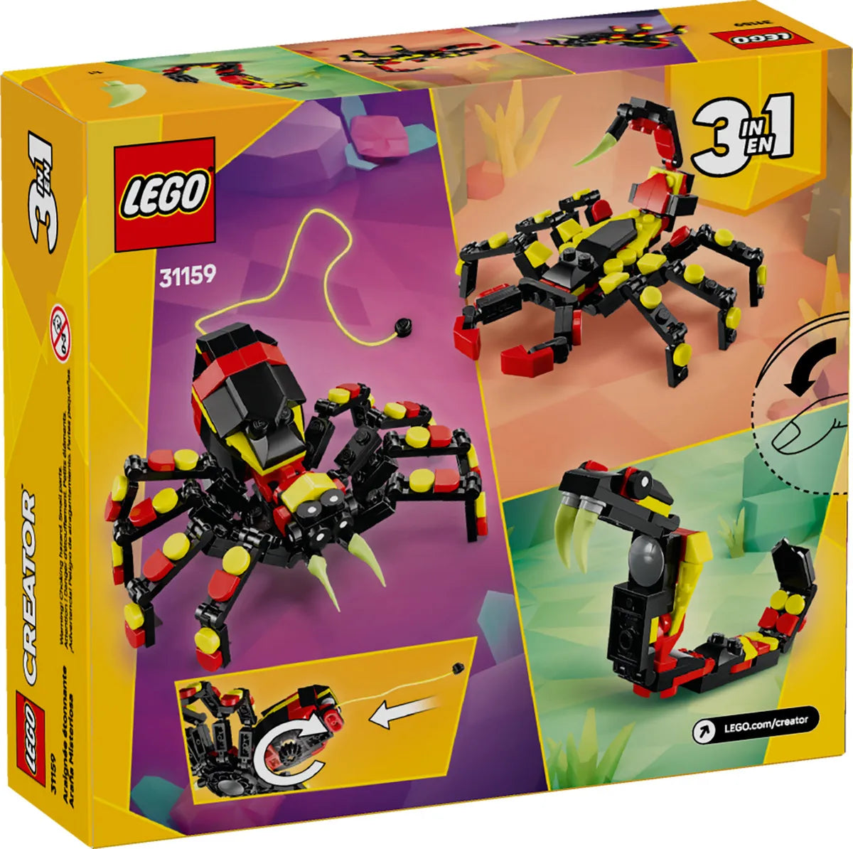 Lego Creator Caja De Animales Salvajes 3 En 1 31159