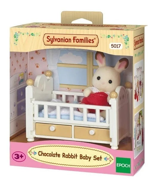 Sylvanian Bebe Conejo Chocolate Con Set De Cuna 5017sy