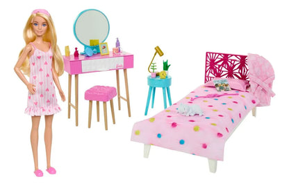 Barbie Muñeca Juego De Dormitorio Hpt55