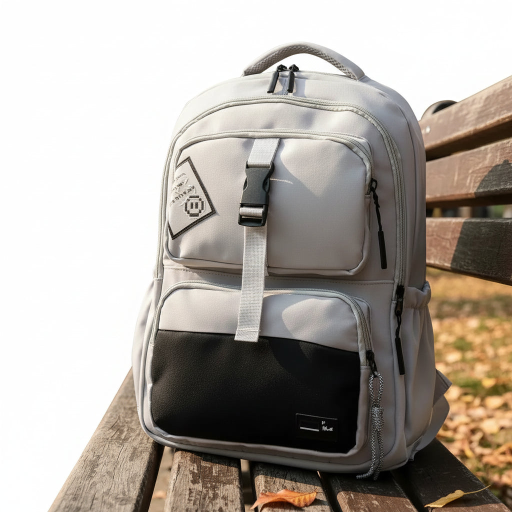 Mochila Escolar Blanca 17 Kl1228 Shine Blanco