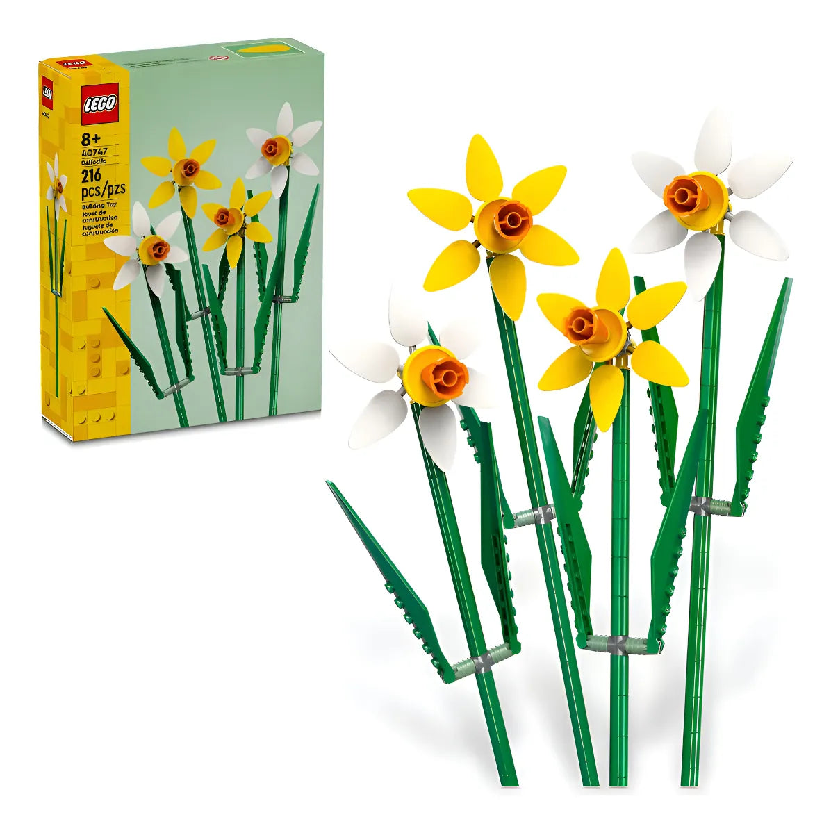 Lego Daffodils Narcisos Amarillos Y Blancos 216 Pzs 40747