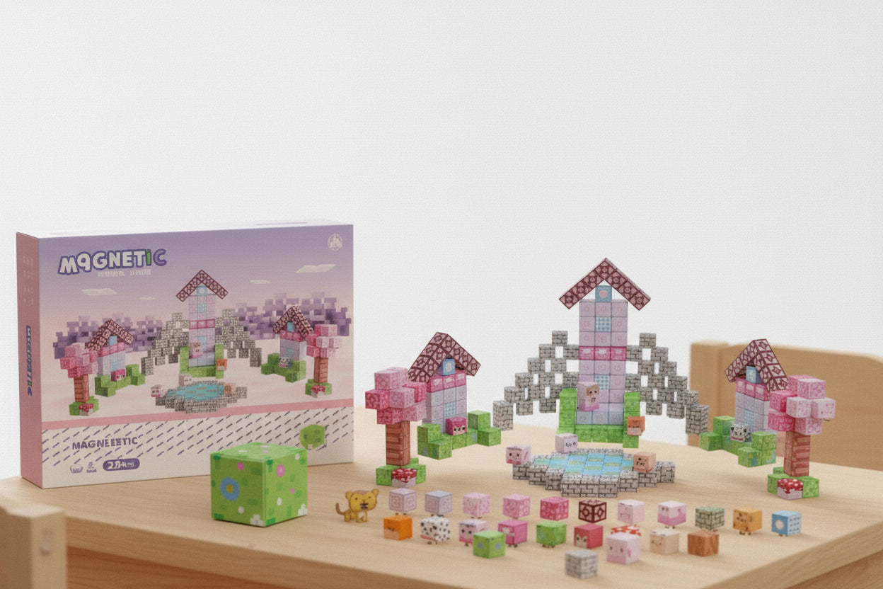 Bloques Magnéticos Cubos Steam Minecraft Pink Shine 3016384 239