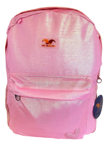 Mochila Espalda Escolar 18p Brillosa Sl1907r Kinderland Fucsia