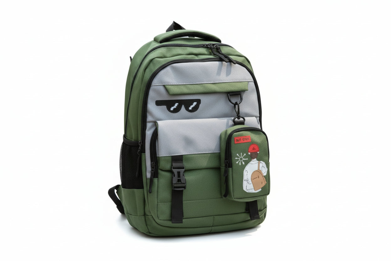 Mochila Escolar Verde 17 Kl1227 Shine Verde