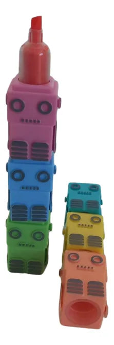 Resaltador 5 Colores Modelo Robot Sl6608 Kinderland Multicolor