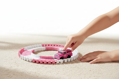 Pista Flexible Con Auto Rosa 56pzs 3067826 Shine Rosa