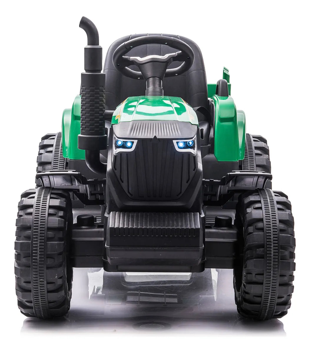 Tractor Con Acoplado A Batería Verde Cn-shj7000a Verde