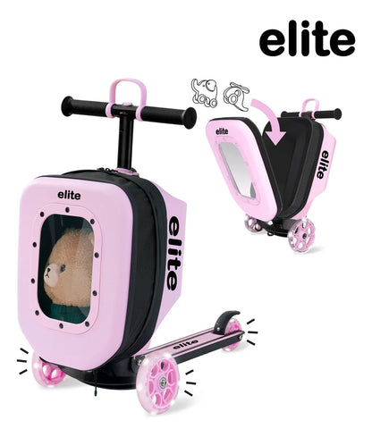 Monopatín Infantil 3 Ruedas Con Mochila Luces Yx-hls01 Shine Rosa