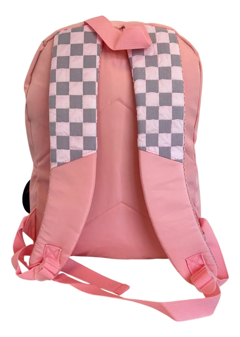 Mochila Espalda Escolar 18p Cuadrille 3d Sl1905r Kinderland Rosa