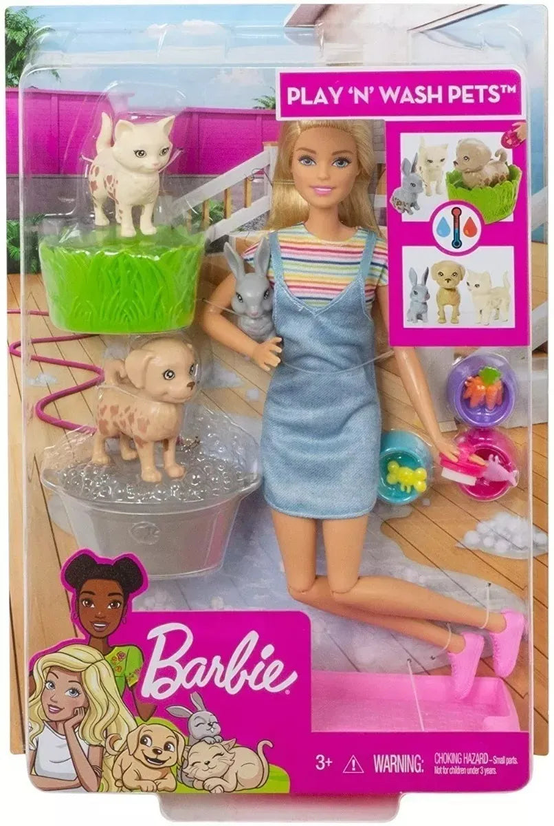 Muñeca Barbie Baño De Mascotas Fxh11 Mattel