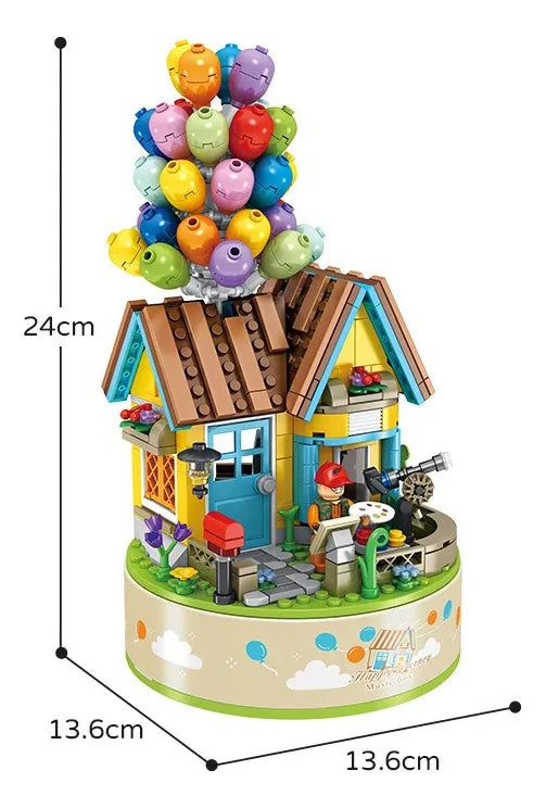 Panlos Bricks Caja Musical Puzzle 3d Casa Globos Up 2143295 528
