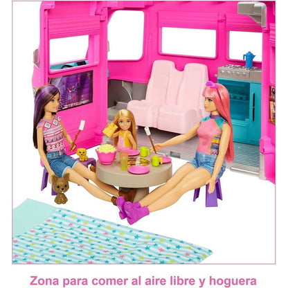 Barbie Supercaravana Dreamcamper Con Tobogán Hcd46 Mattel