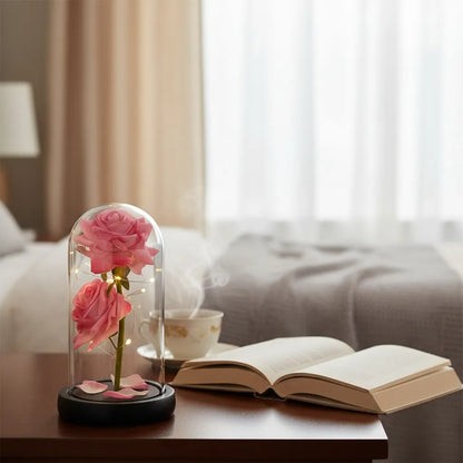 Flor Artificial Capsula Con Luz 21cm Kl793 Rosa