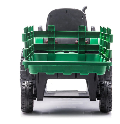 Tractor Con Acoplado A Batería Verde Cn-shj7000a Verde