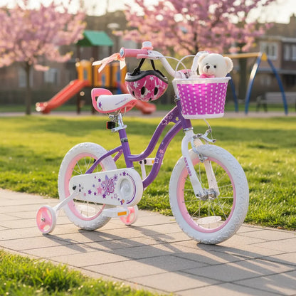 Bicicleta Infantil Royal Baby Stargirl Purpura R16 Rb16g-1