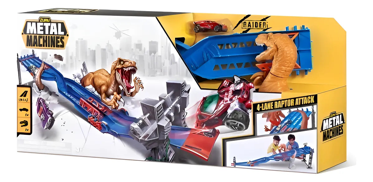 Metal Machines Pista 4 Carriles Road Rampage Serie 1 6740 Dino