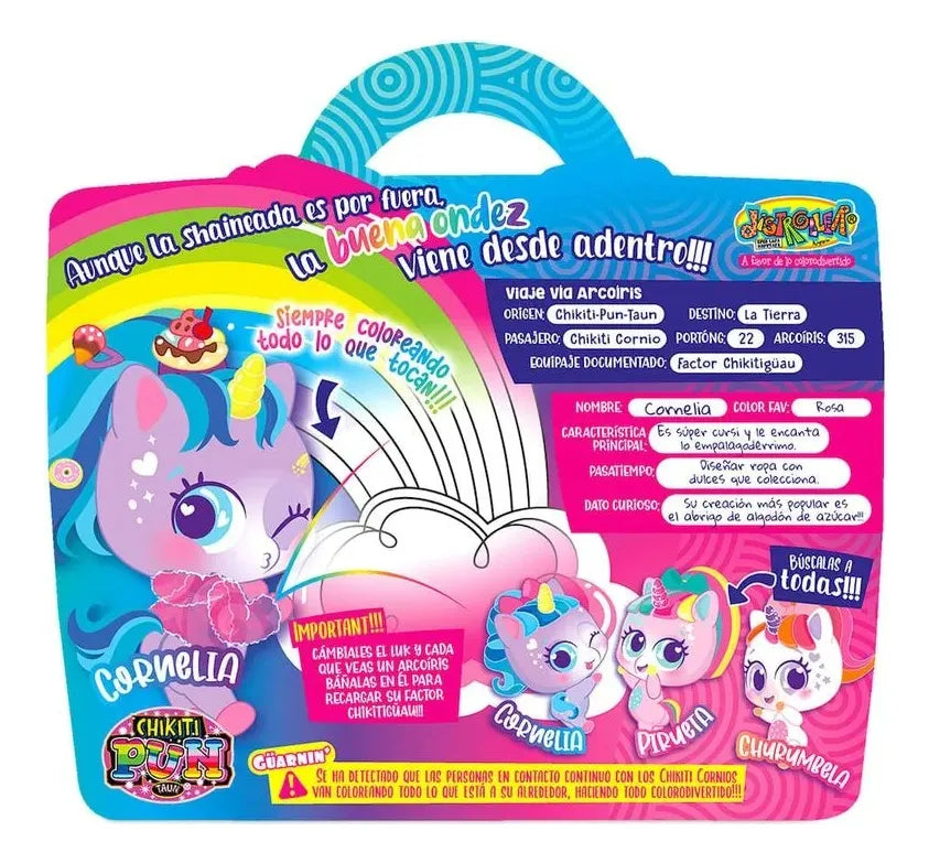 Muñeco Chikiticornio Lila Cornelia 996169 Distroller