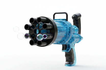 Pistola Burbujero A Pila 8 Agujeros Con Luz Kb1124 Azul Shine