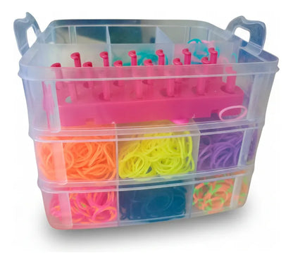 Caja De Gomitas Pulseras Y Telar 3 Pisos 389 Grs Kl374 Shine