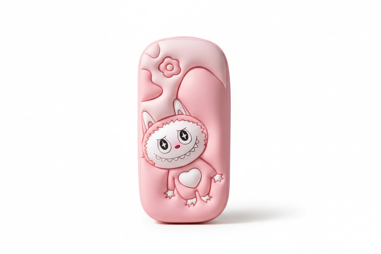 Cartuchera Escolar 3d Labubu 1 Piso Kl1293 Shine Rosa