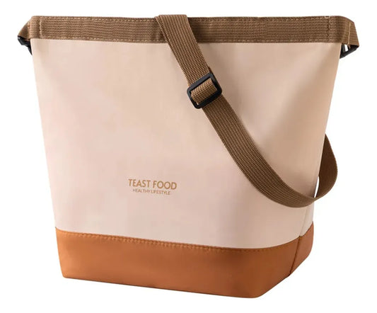 Bolso Lunchera Metalizada Beige Kl1185 Shine Beige
