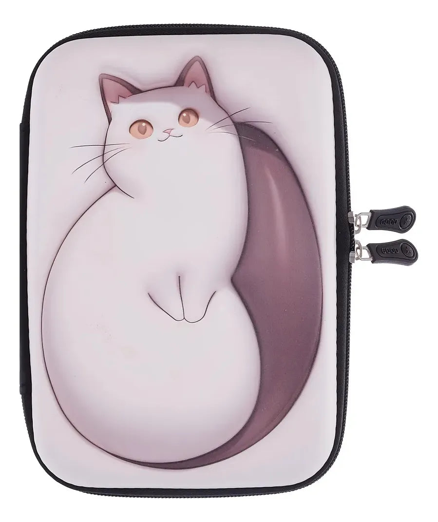 Cartuchera 3d Gatito Blanco Kl1261 Shine Blanco