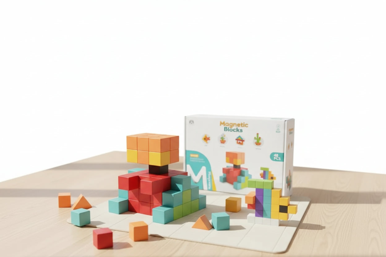 Bloques Cubos Stem Magnéticos Magnetic Blocks Shine 2886641 48