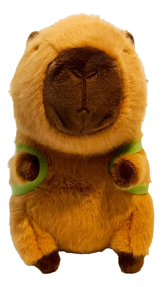 Peluche Capibara 20cm Con Mochilita De Tortuga 09lp000409