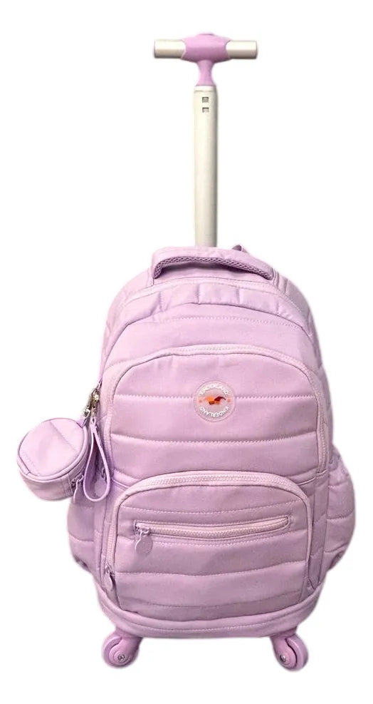 Mochila Carrito Escolar 18 Pulgadas Sl2501l Kinderland Lila