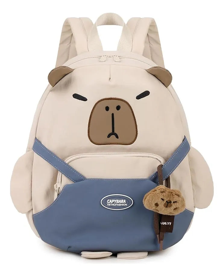 Mochila Escolar De Capibara Blanco Kl1162 Shine Blanco