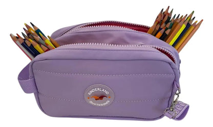 Cartuchera Escolar Doble Cierre Sl2505l Kinderland Lila