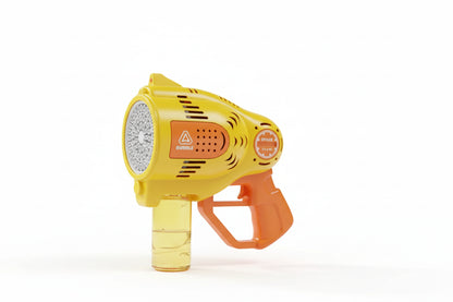 Pistola Burbujero Automática Con Luces Recargable Kb1296 Amarillo