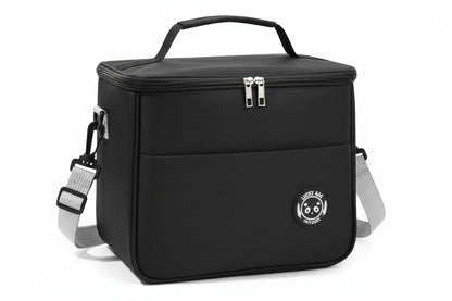 Bolso Lunchera Con Correa Negro Kl1191 Shine Negro