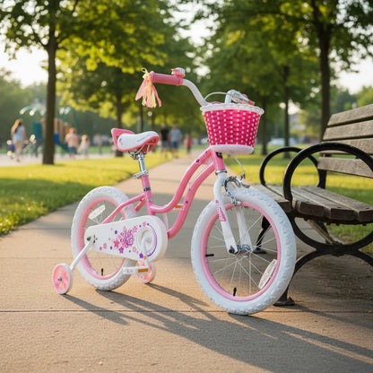 Bicicleta Infantil Royal Baby Star Girl Rosa R16 Rb16g-1