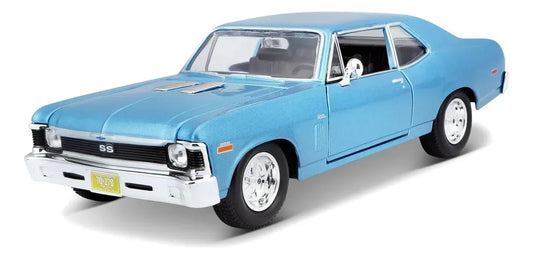 Maisto 1:24 Chevrolet Nova Ss 1970 Azul Metalico 31262