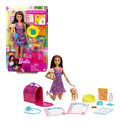 Barbie Muñeca Adopción De Cachorros Hkd86