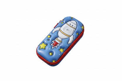 Cartuchera Escolar 3d Nave Espacial 1 Piso Kl1294 Shine Azul